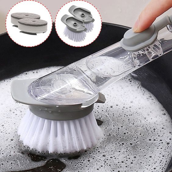 Cepillo dispensador de jabón para cocina